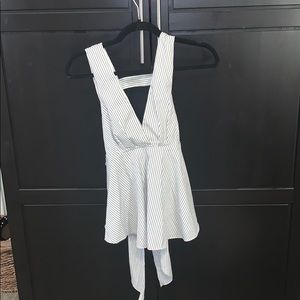 Forever 21 open back tie blouse